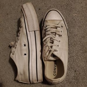 White Platform Converse